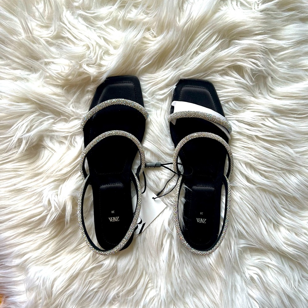 Rhinestone Flat Sandals